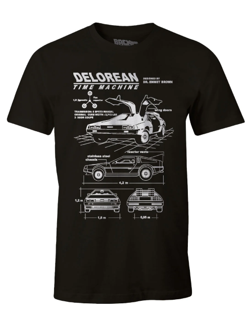 T-Shirt Retour vers le futur Delorean time machine