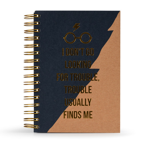Carnet Bloc Notes A5 Harry Potter Trouble Usually Finds Me - 5555