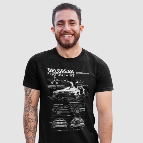 T-Shirt Retour vers le futur Delorean time machine