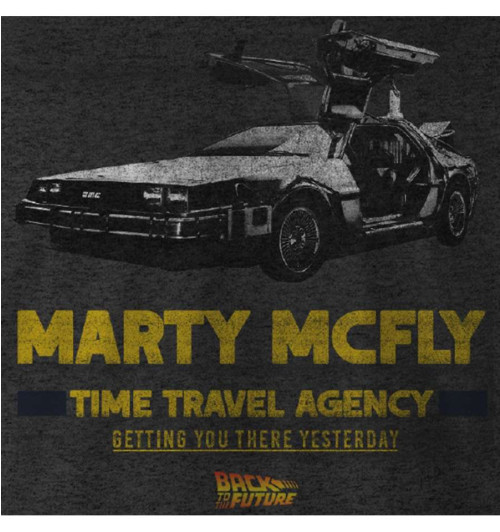 Tee-Shirt Retour vers le futur Marty Mcfly Time Travel Agency - 4582