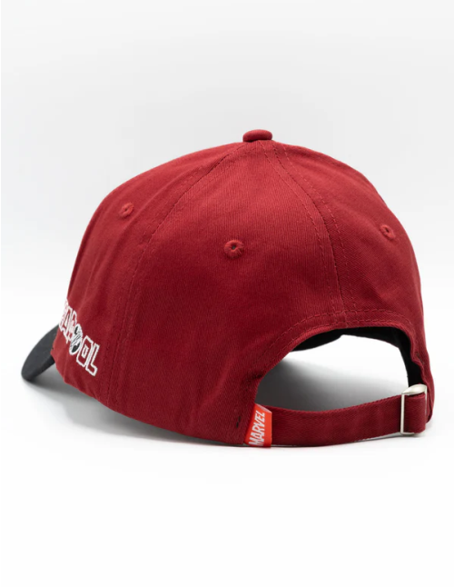 Casquette Deadpool rouge bordeaux et noire Logo