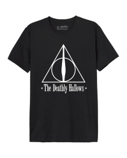 Tee-Shirt Harry Potter Noir Deathly Hallows HD