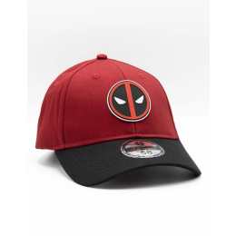 Casquette Deadpool rouge bordeaux et noire Logo