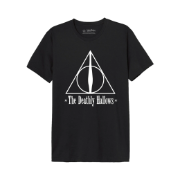 Tee-Shirt Harry Potter Noir Deathly Hallows HD